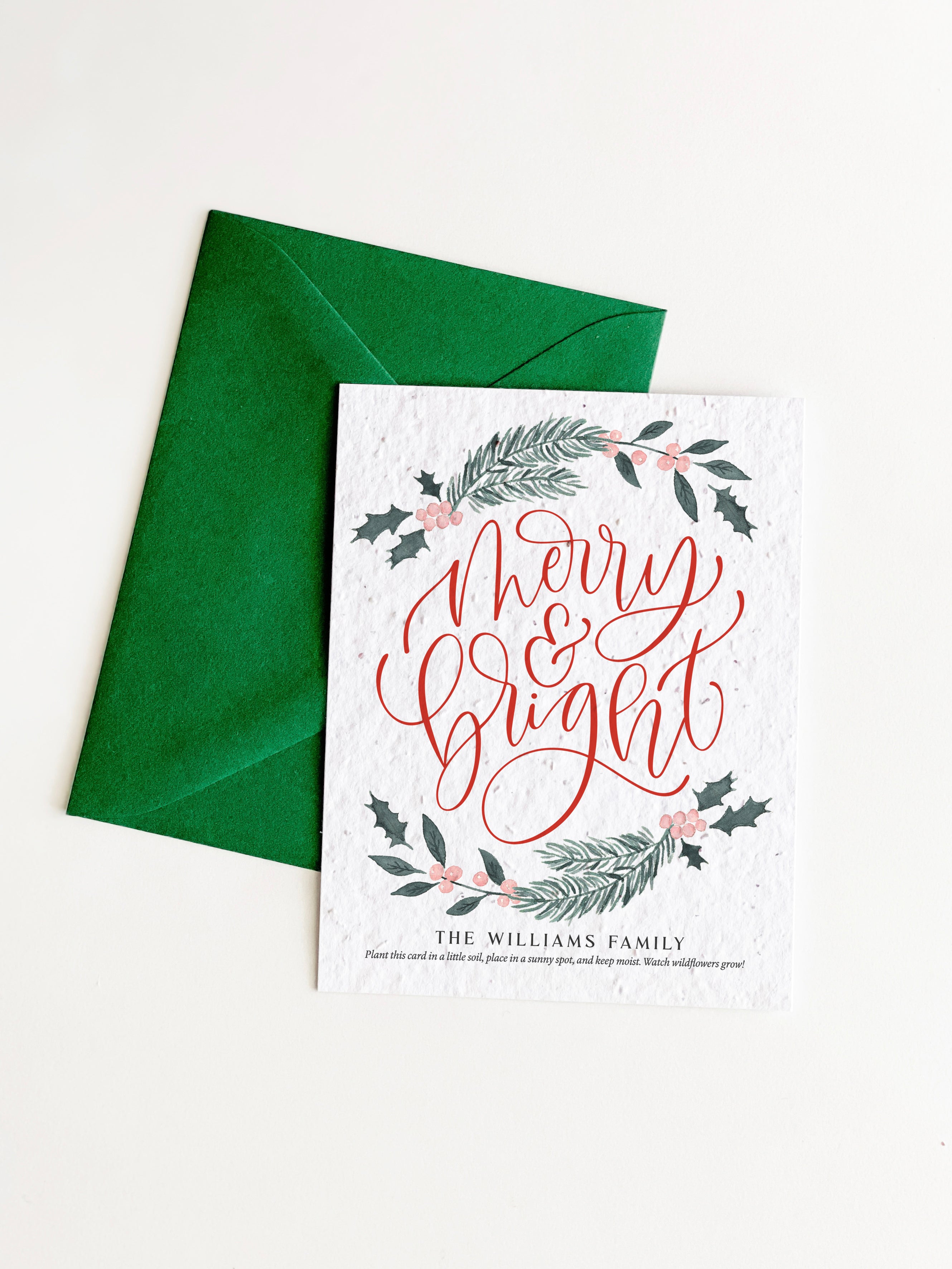growNOTES™ Holiday Greeting Cards on Plantable Seed Paper - Merry & Bright