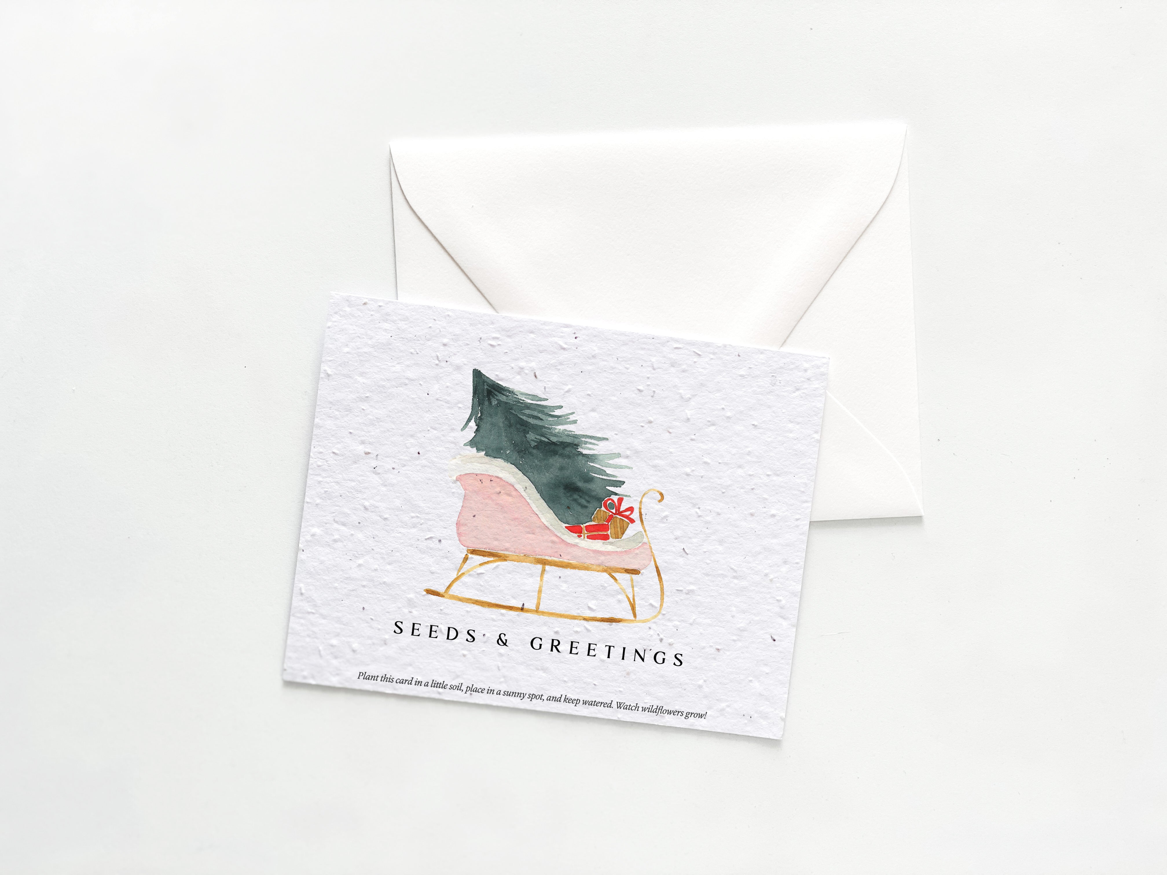 christmas cards with flower seeds growNOTES Holiday Greeting Cards on Plantable Seed Paper