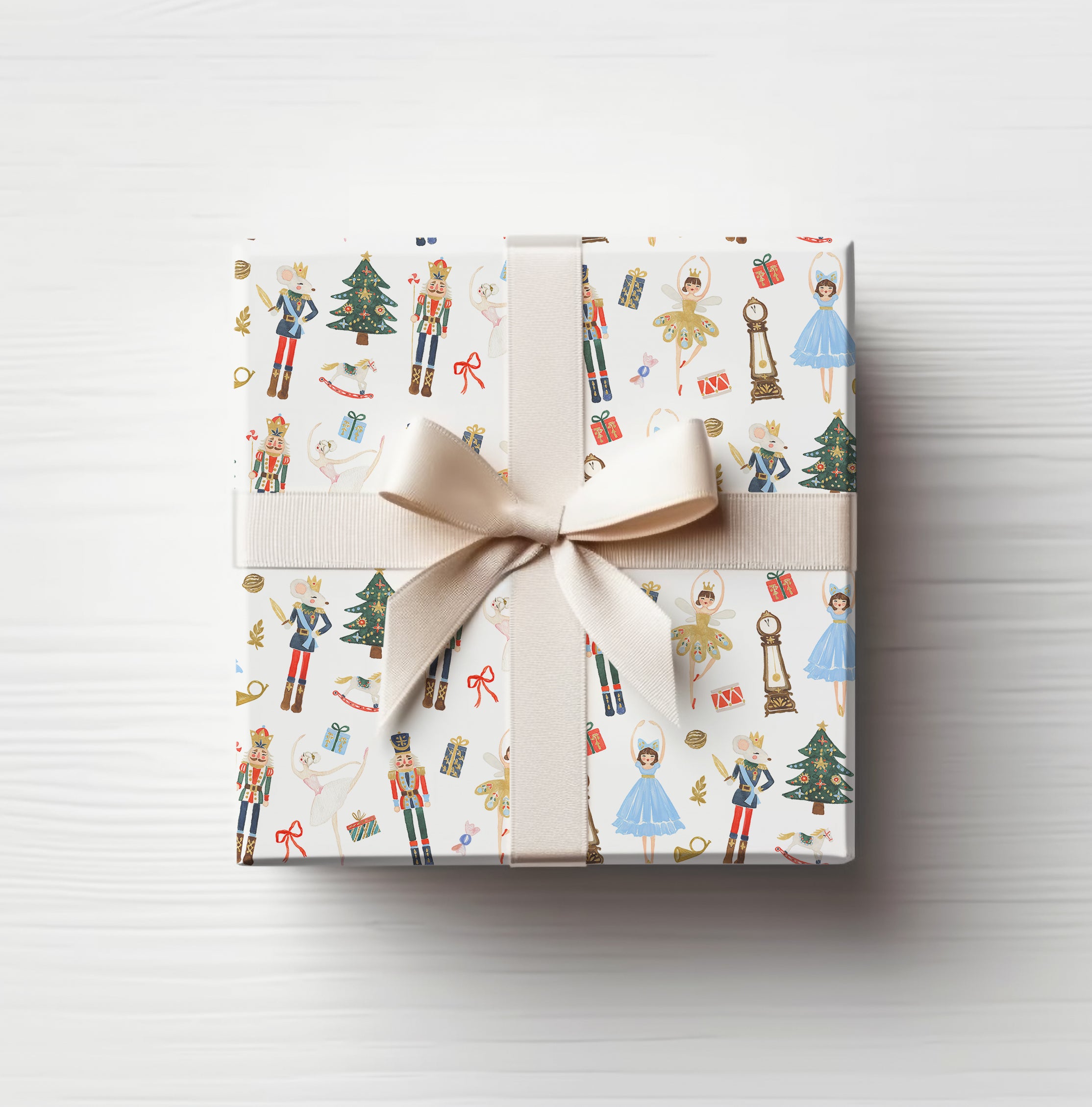 Wrapping Paper Sheets - Nutcracker White