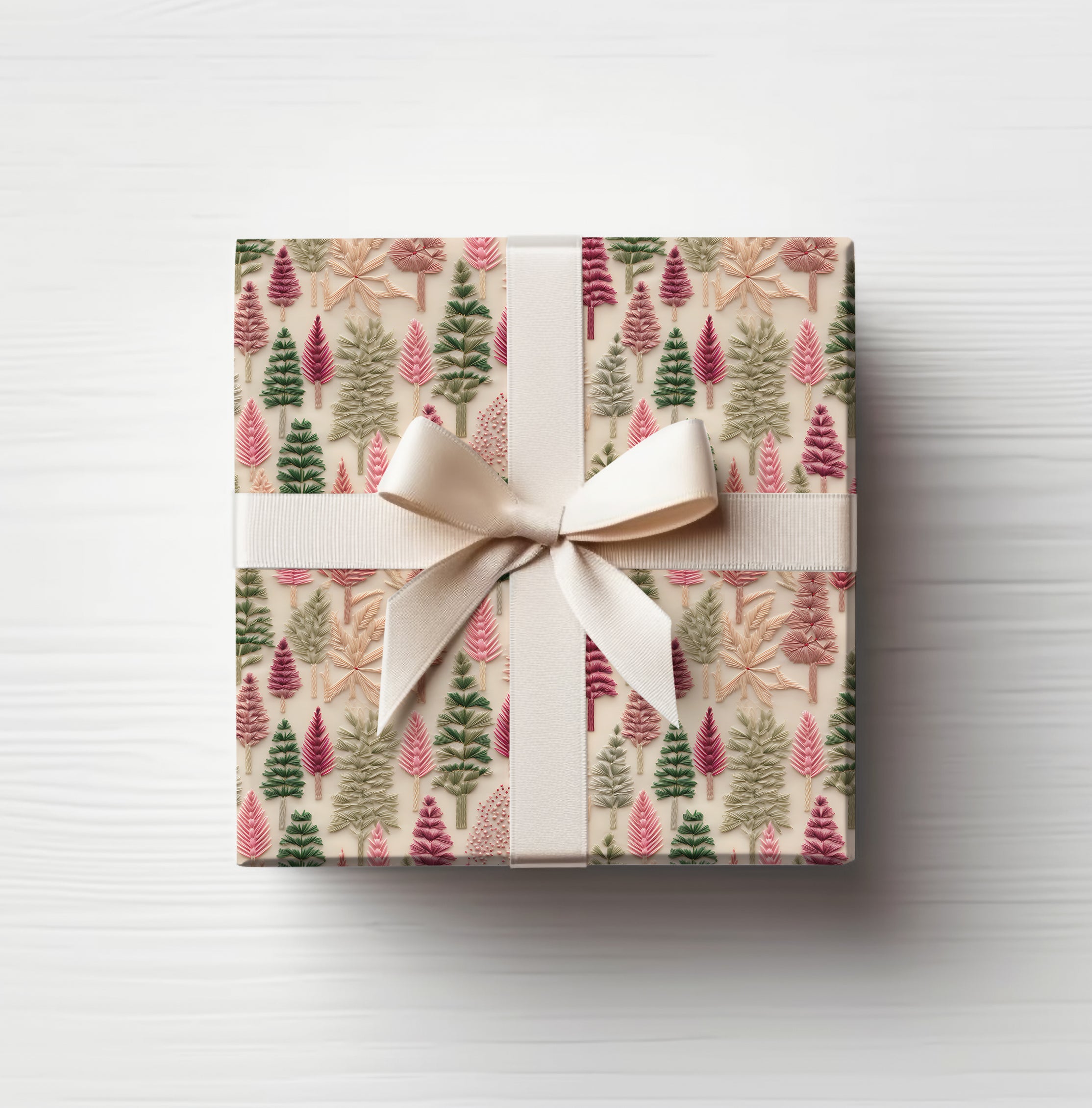 Wrapping Paper Sheets - Happy Tree Embroidery