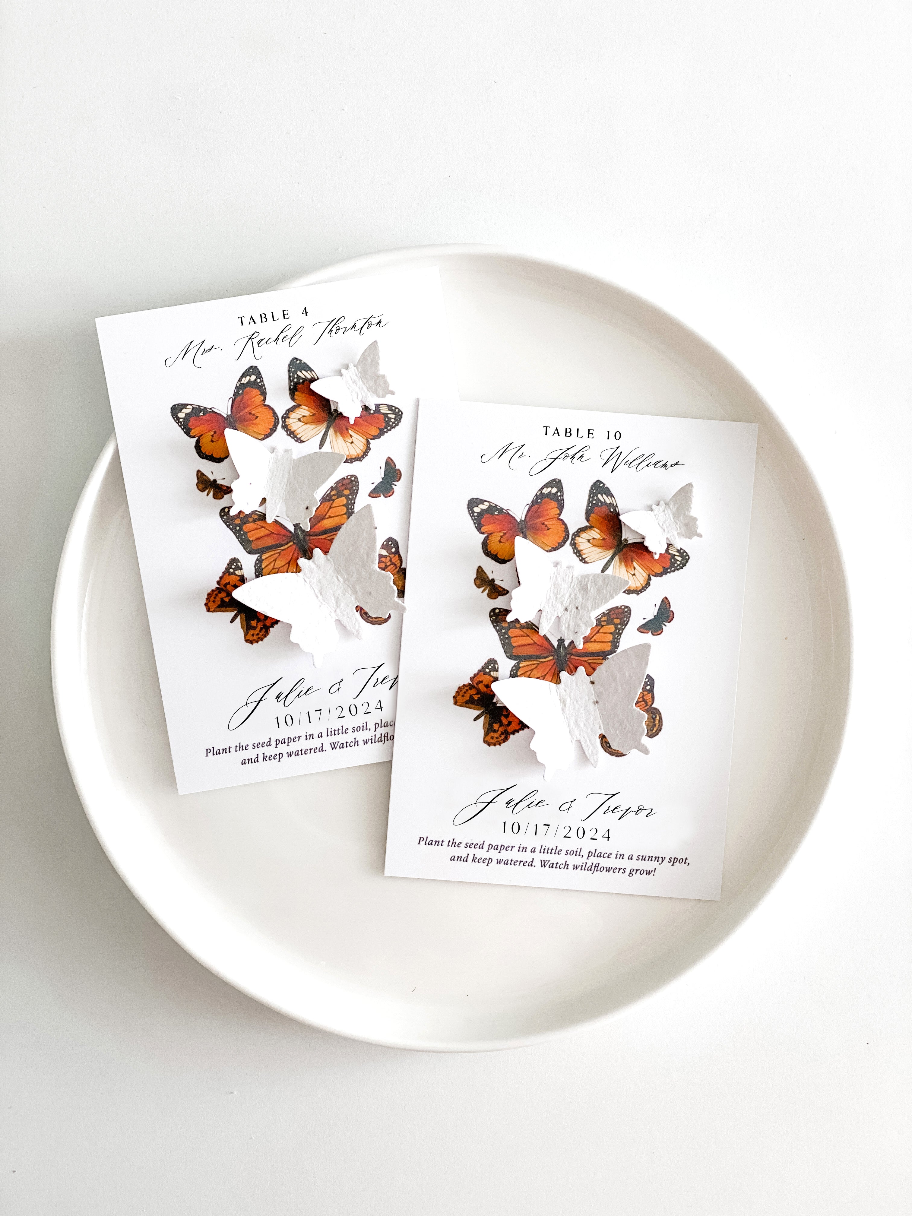 growNOTES™ Escort Cards - Dimensional Butterfly Cards