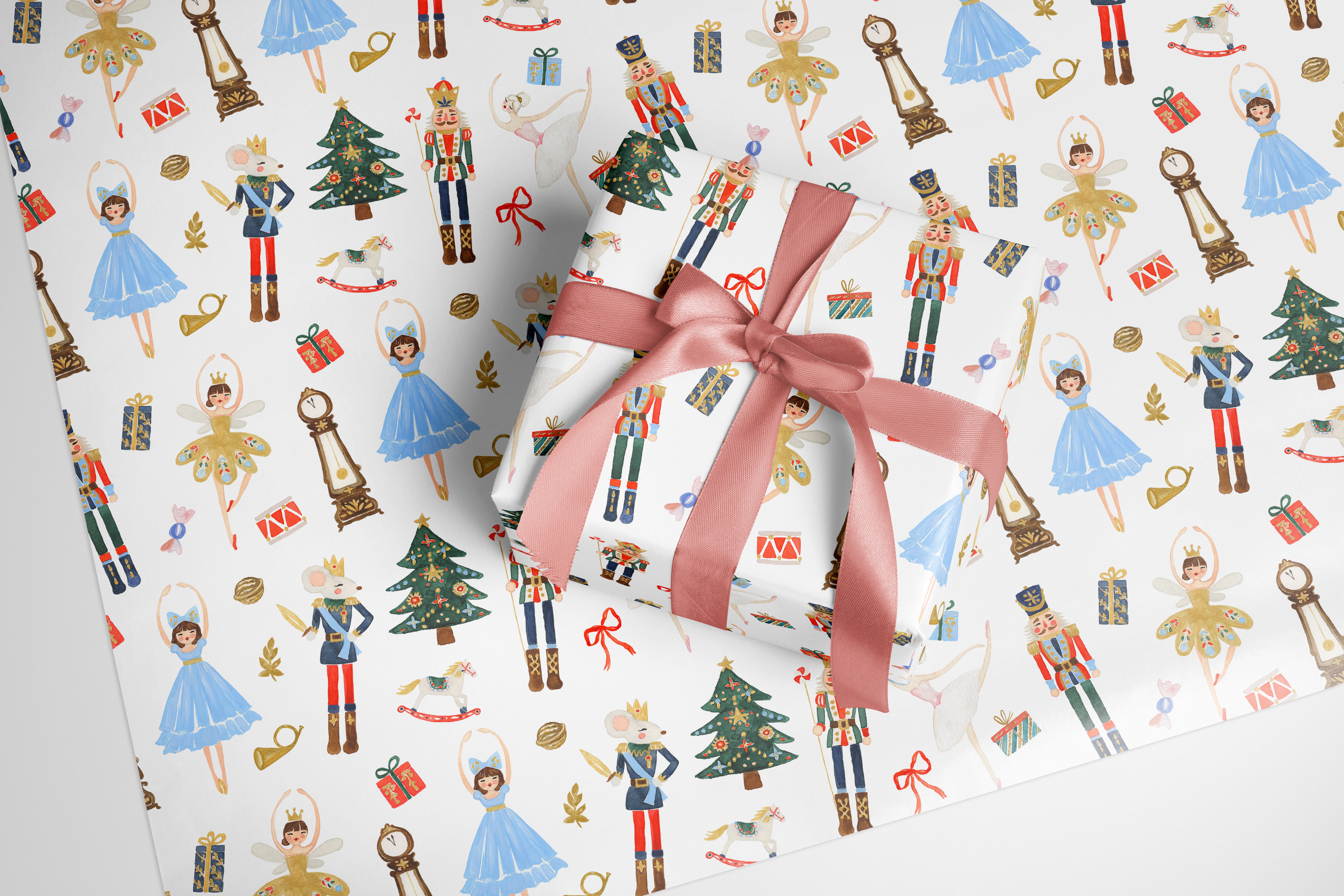 Wrapping Paper Sheets - Nutcracker White