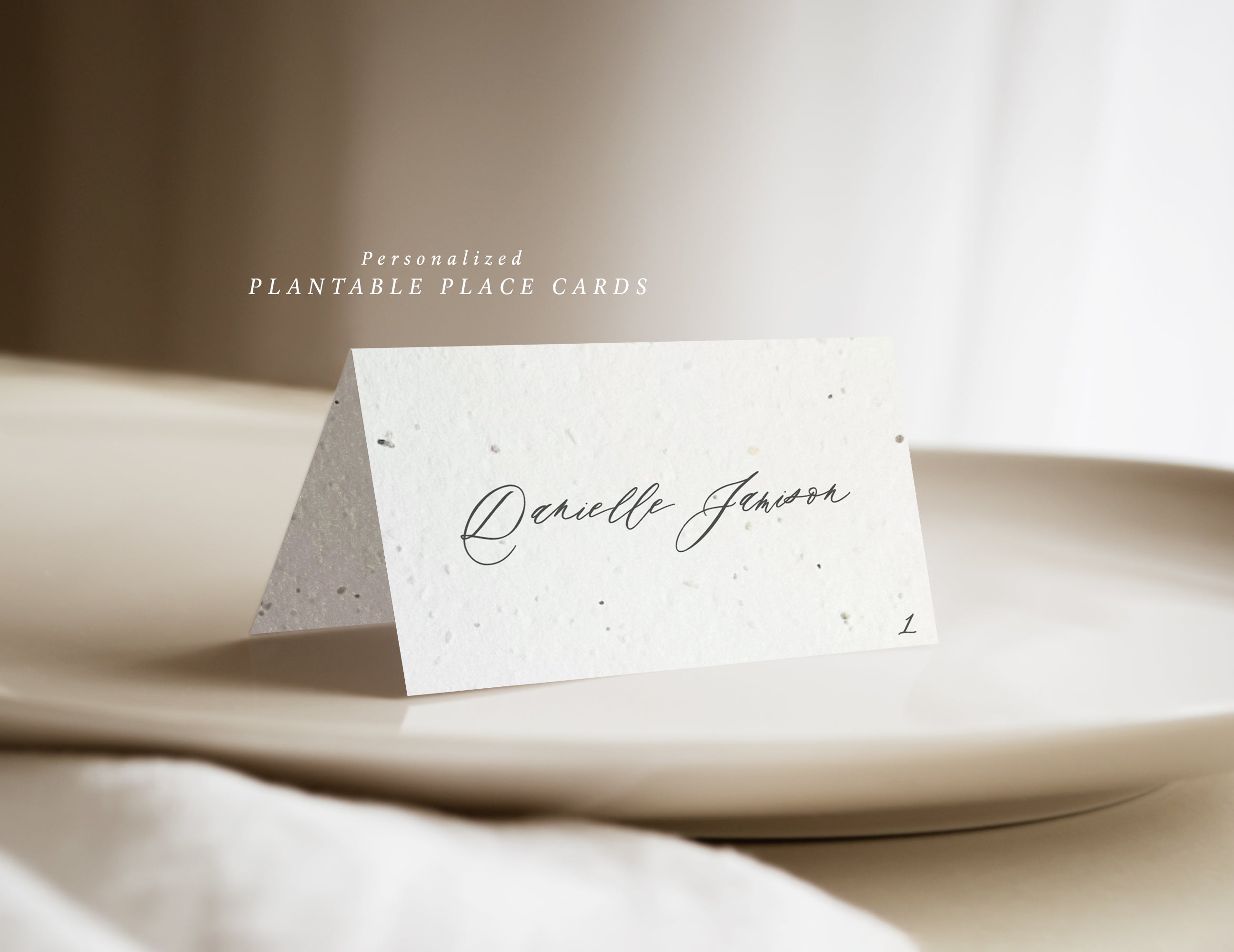 growNOTES™ Plantable Foldover Place Cards on Wildflower Seed Paper - Set of 20