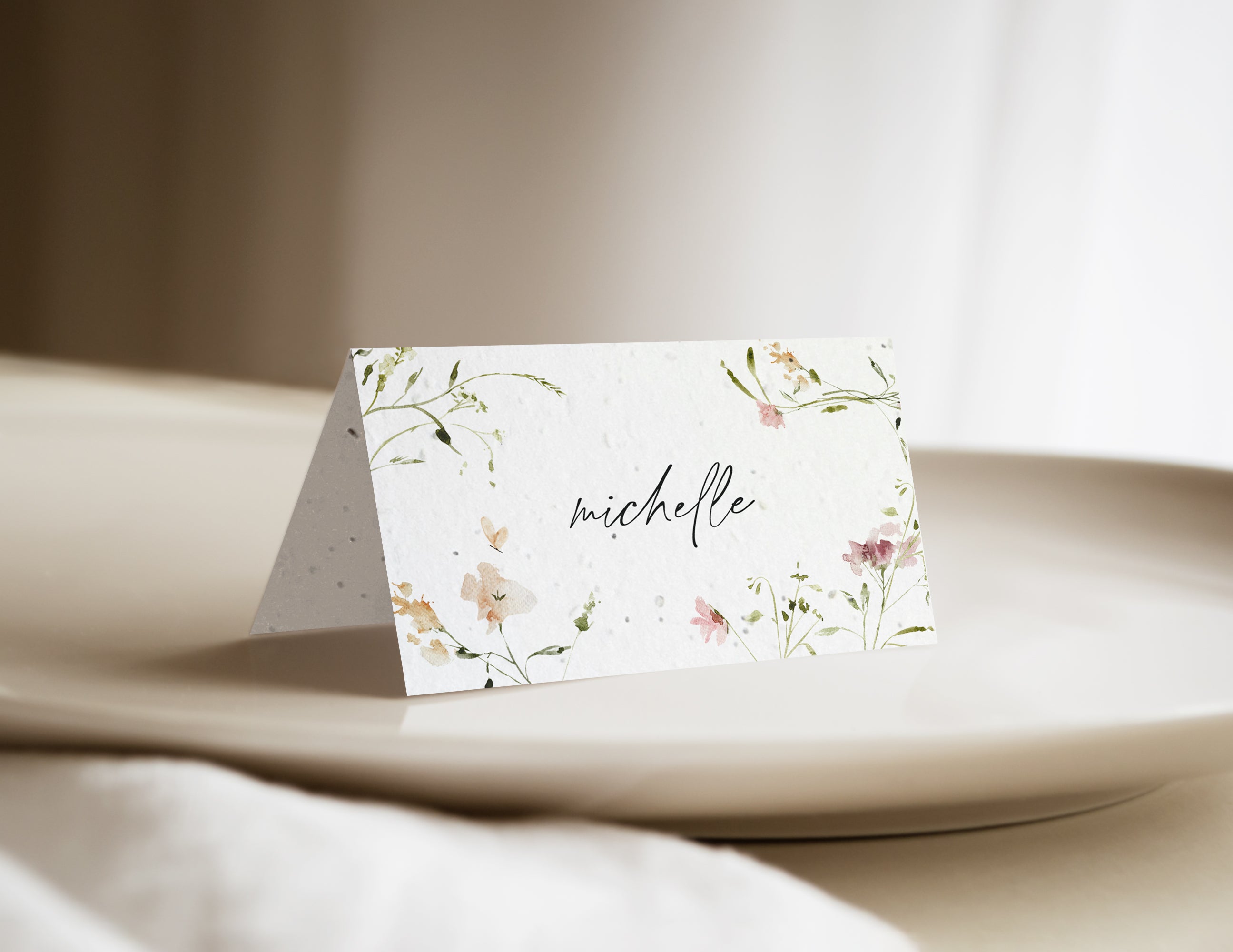 growNOTES™ Plantable Foldover Place Cards on Wildflower Seed Paper - Set of 20