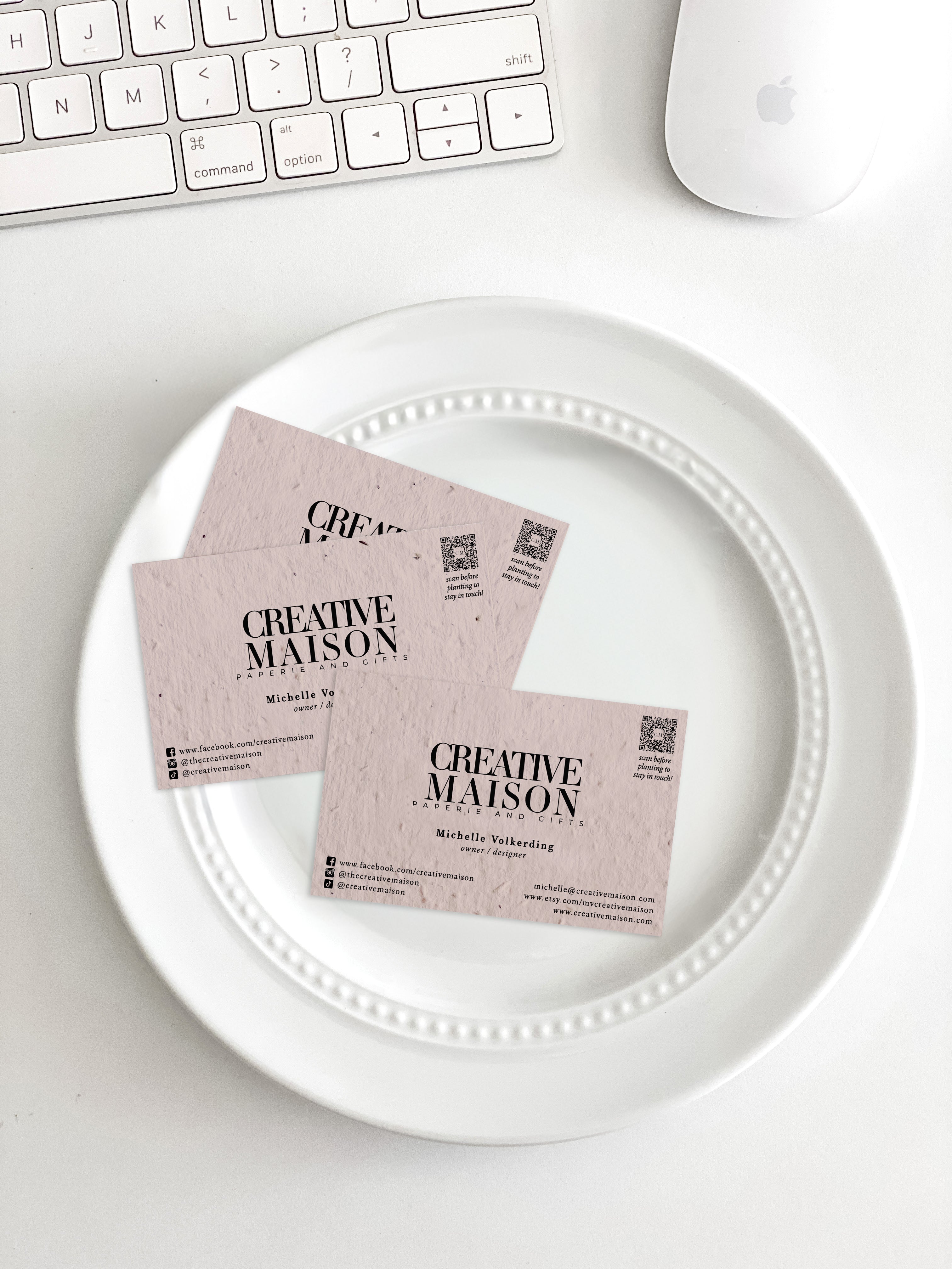 Plantable Business Cards (2.25"x3.5" Wallet Size) - 20 Count