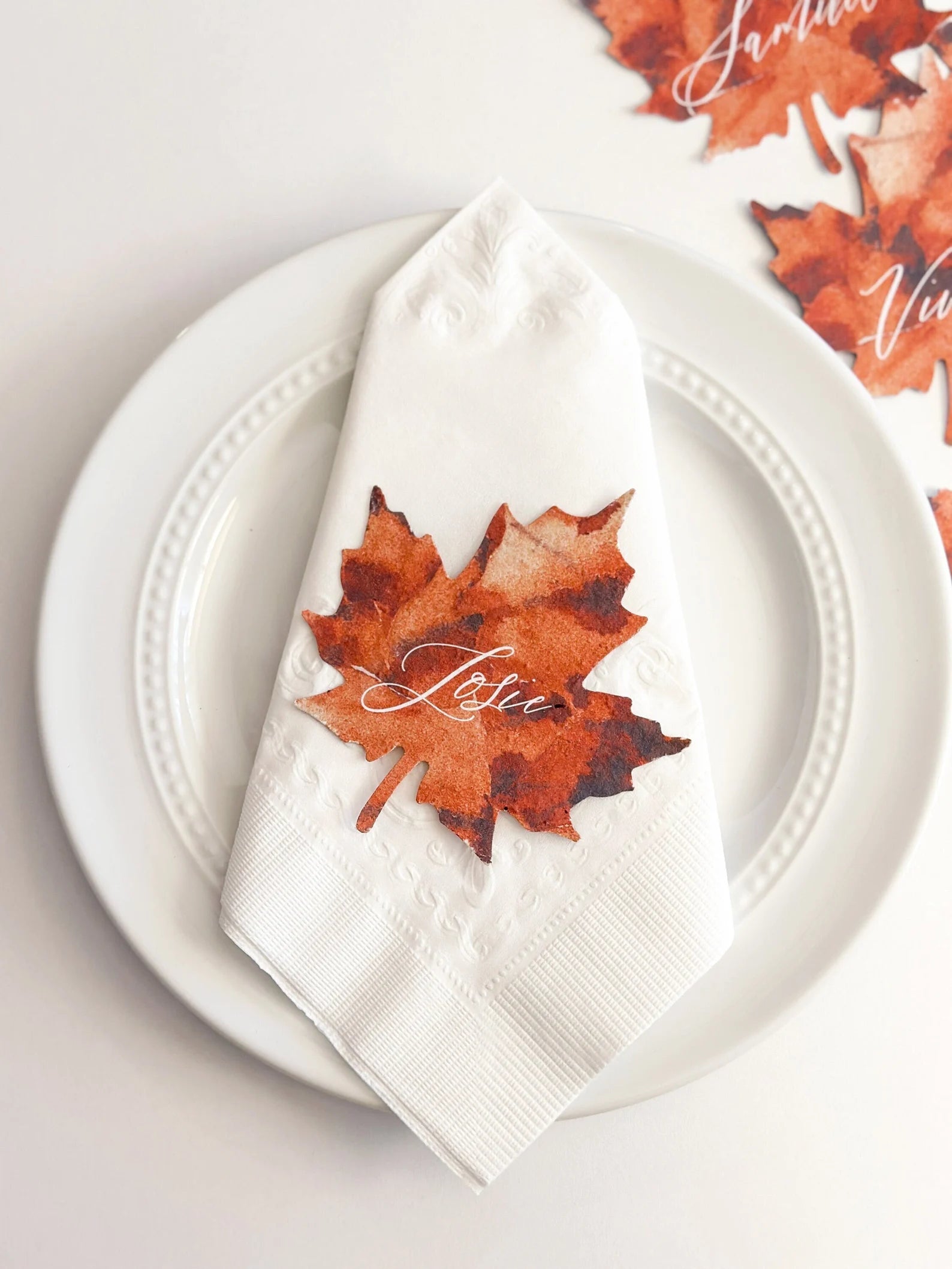 growNOTES™ Plantable Maple Leaf Place Setting Cards