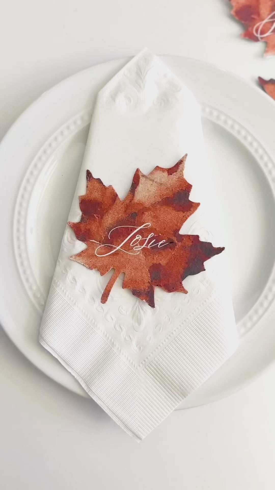 growNOTES™ Plantable Maple Leaf Place Setting Cards