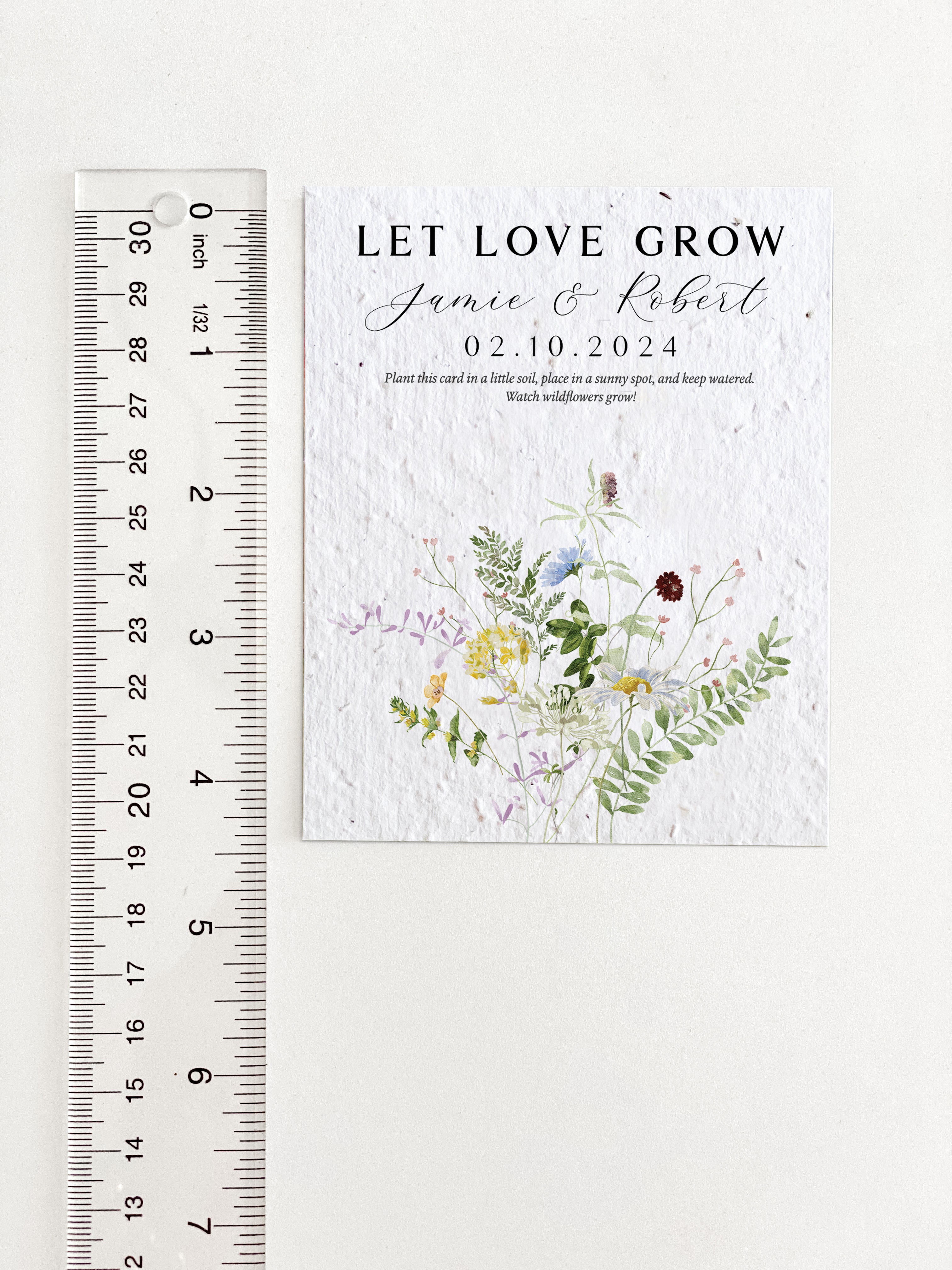 growNOTES™ No Waste Let Love Grow Seed Paper Card - Wildflower