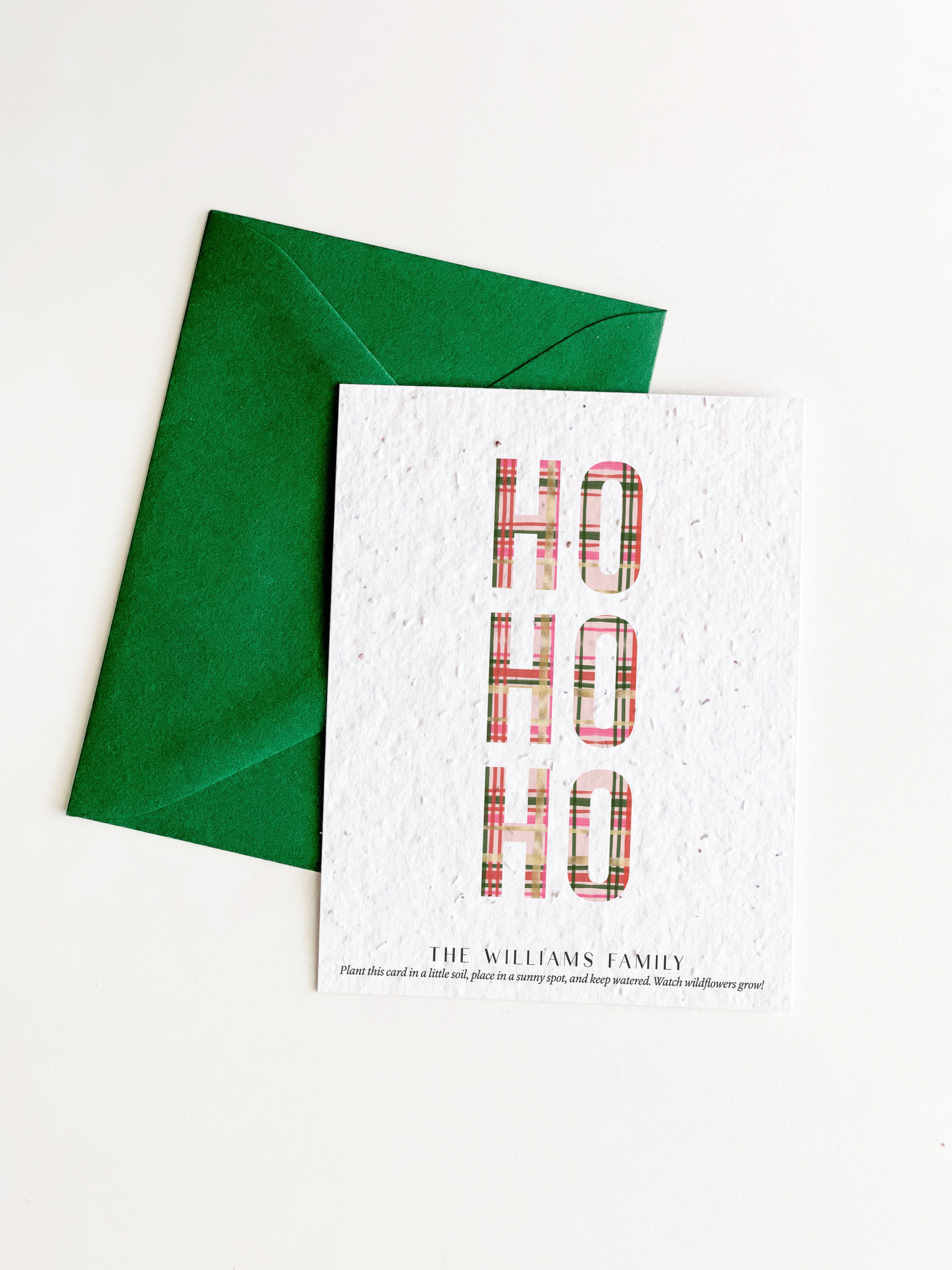 growNOTES™ Holiday Greeting Cards on Plantable Seed Paper - Ho Ho Ho