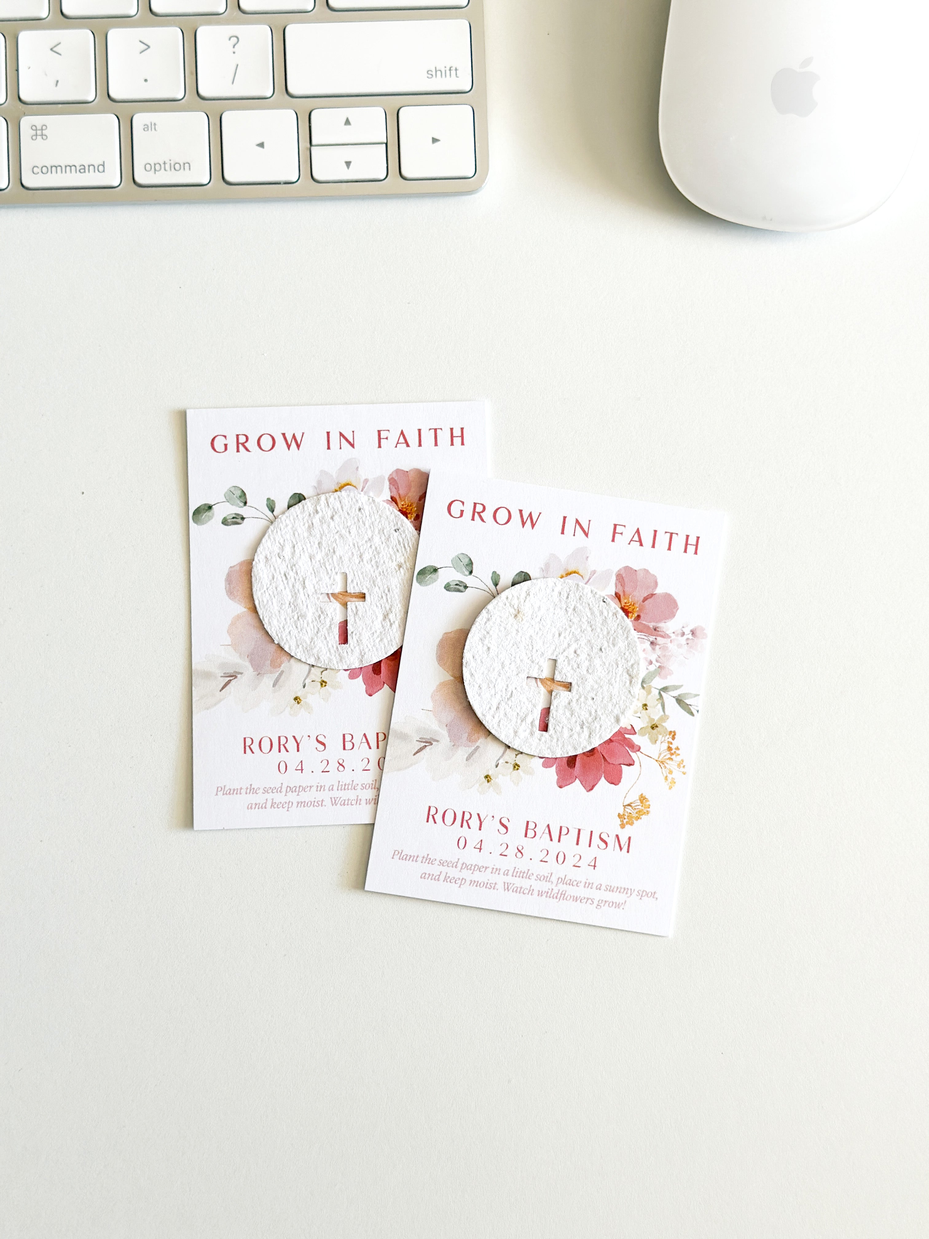 growNOTES™ Wallet Favors - Grow in Faith Pink Styles