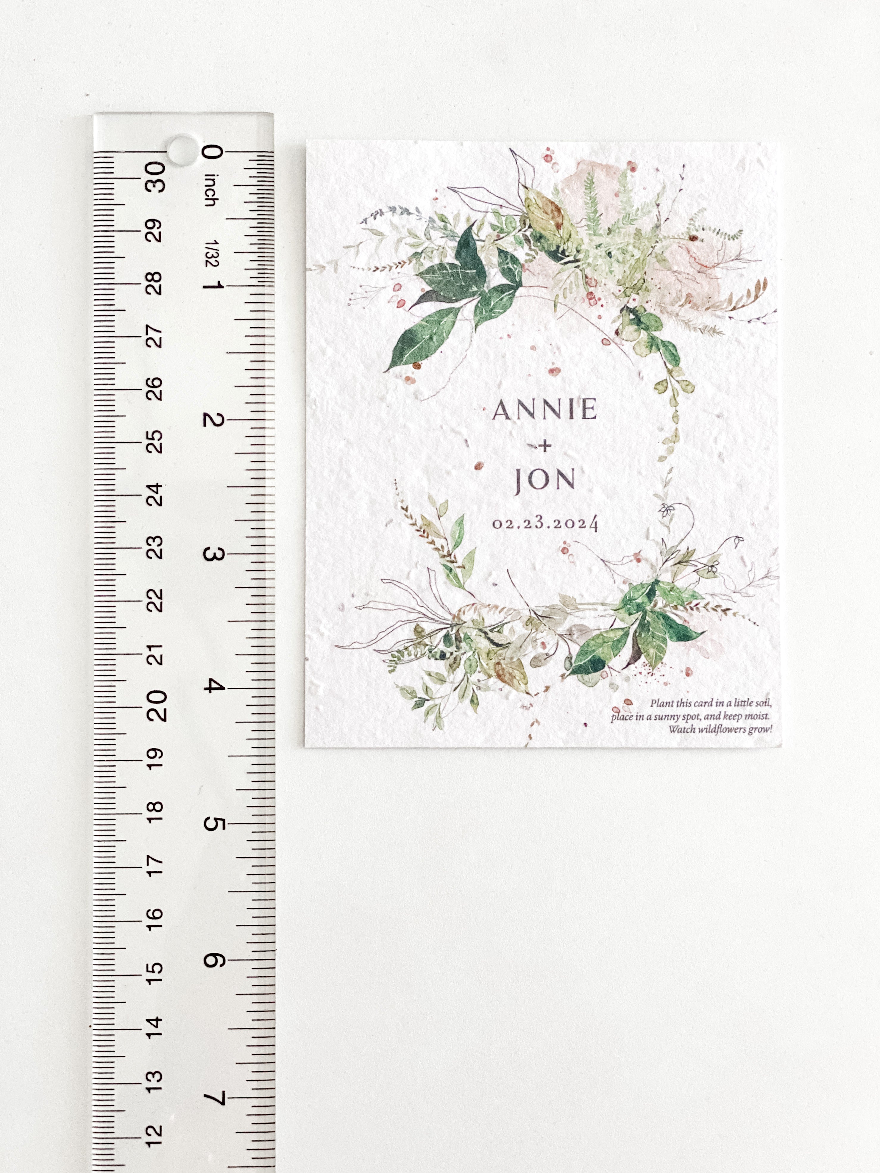 growNOTES™ No Waste Let Love Grow Seed Paper Card - Botanical