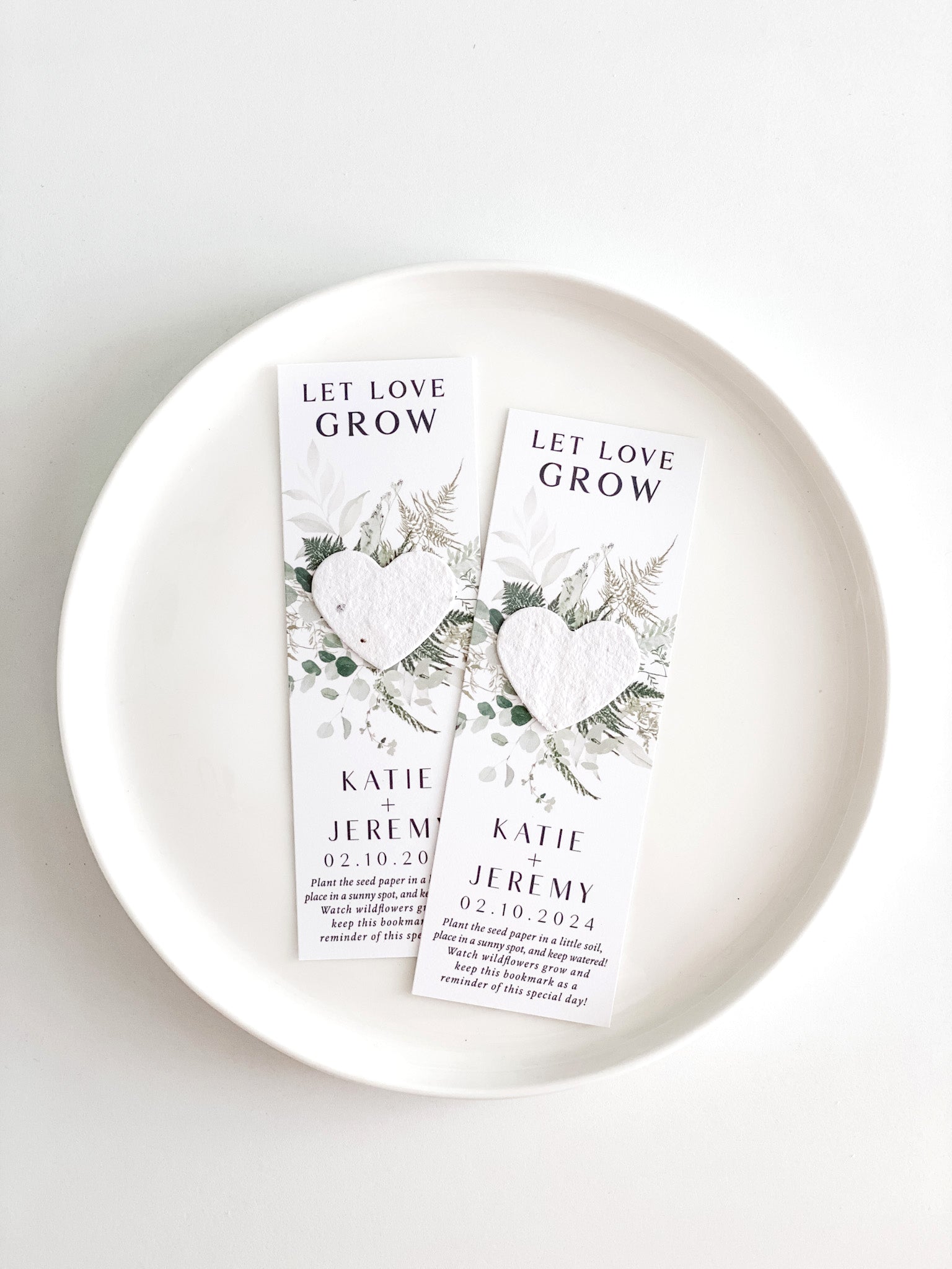 growNOTES™ Bookmark Favors - Let Love Grow