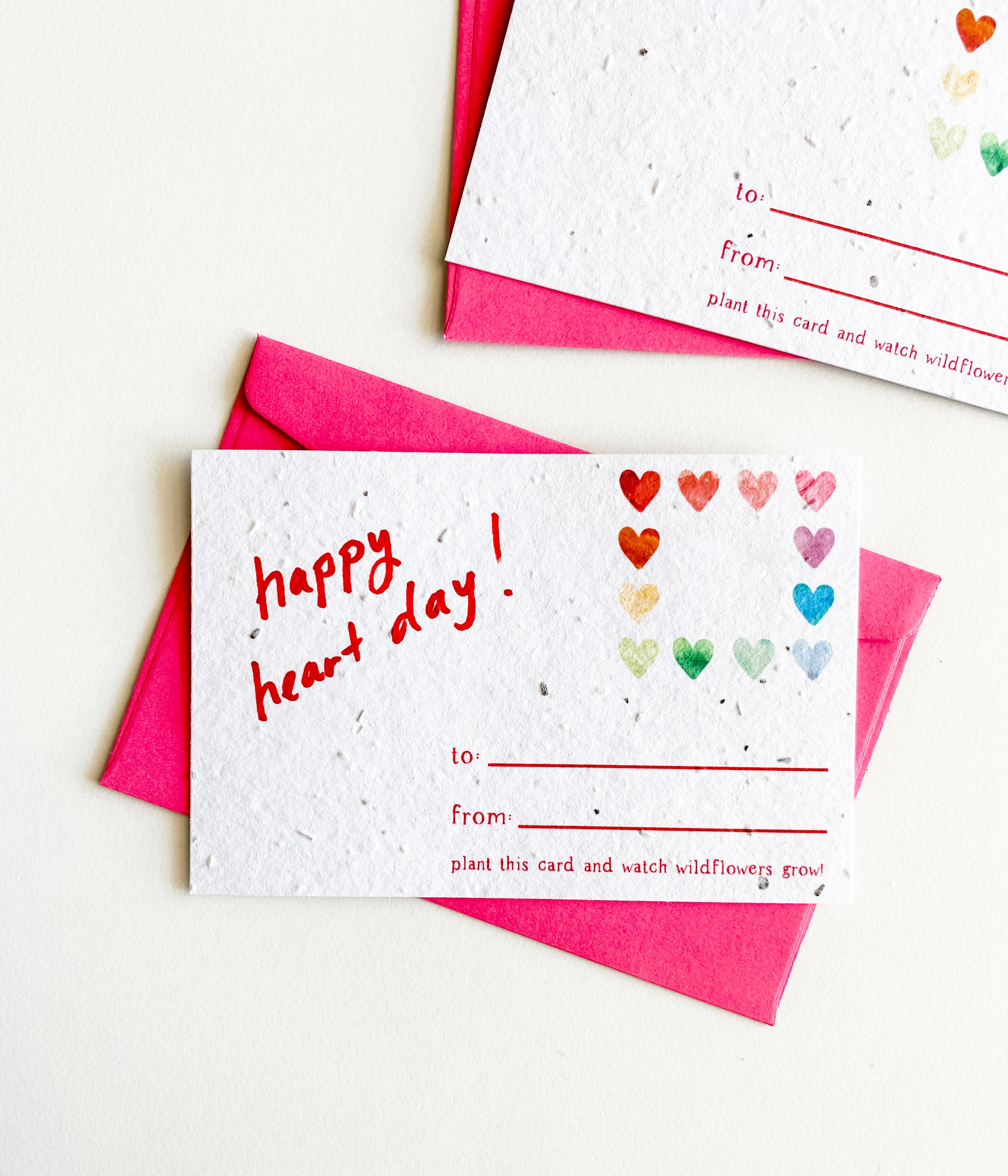 growNOTES™ Valentine Cards on Seed Paper - Rainbow Hearts (6 Count Set)