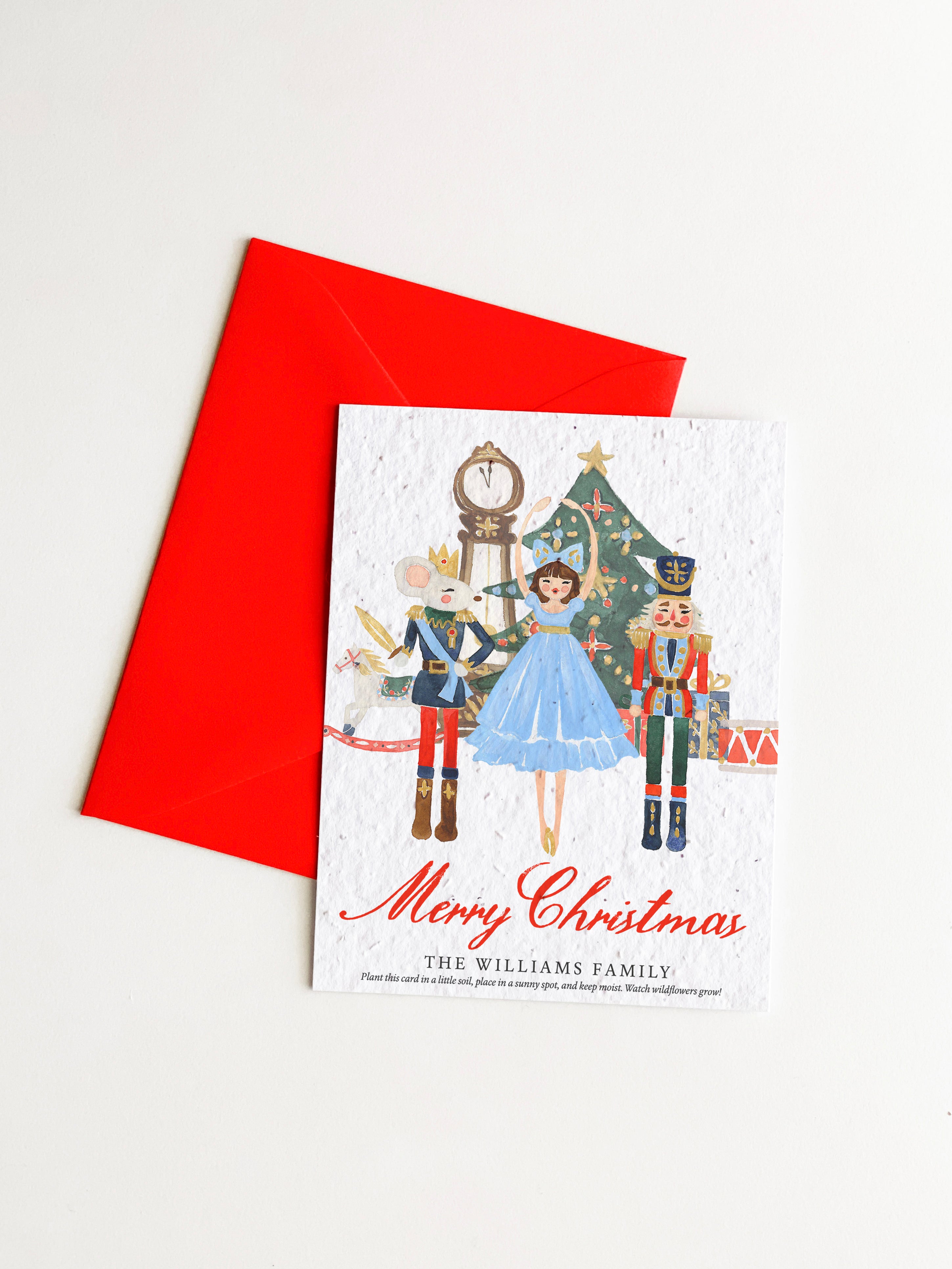 growNOTES™ Holiday Greeting Cards on Plantable Seed Paper - Nutcracker