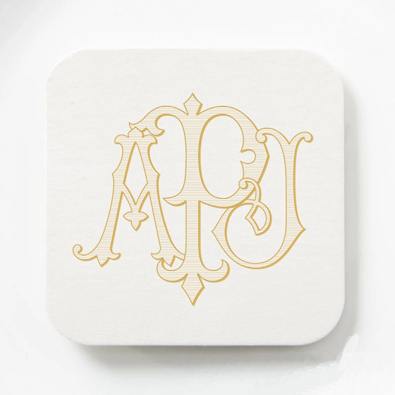 Coasters - Golden Monogrammed